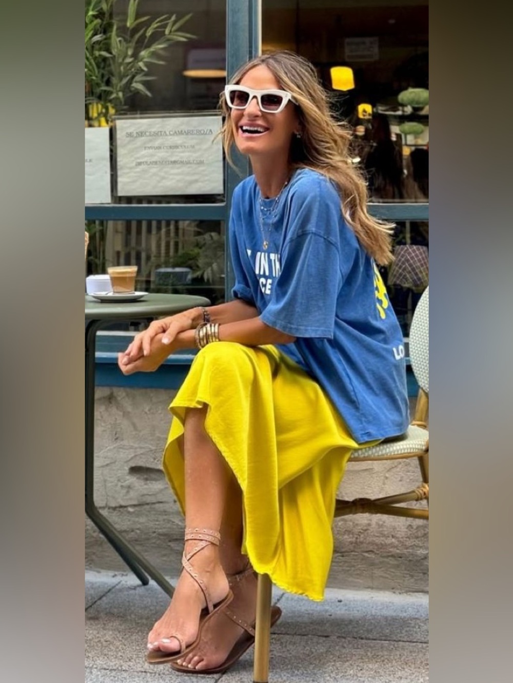 ASH SUMMER SLAYAGE:Bright Yellow Midi Skirt - Women's Flowing Summer Skirt